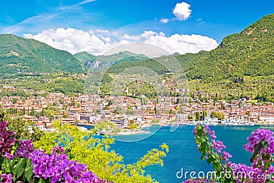 Town of Salo on Lago di Garda lake view Stock Photo