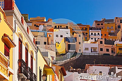 Town San Sebastian - La Gomera Island - Canary Stock Photo