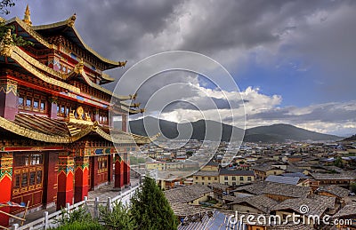 The town of shangri la,yunnan province Stock Photo
