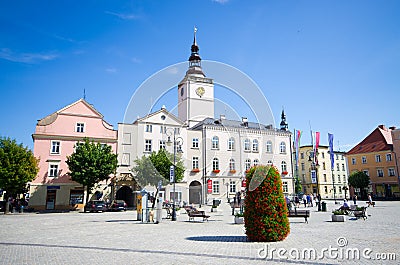 Town square of Dzierzoniow - Lower Silesia, Poland Stock Photo
