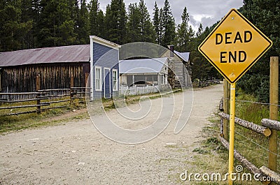 The town of St. Elmo in Colorado Stock Photo