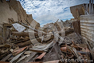 Town stuck in `La Espana Vaciada` Stock Photo