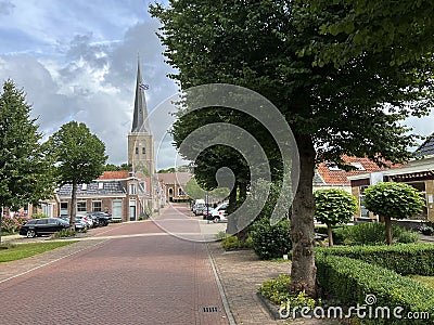 The town Tzum in Friesland Stock Photo