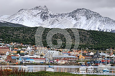 The town of Ushuaia in Tierra Del Fuego Editorial Stock Photo