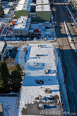 Town views during winter in Vancouver Canada Editorial Stock Photo