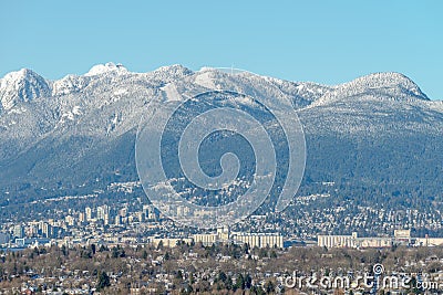 Town views during winter in Vancouver Canada Editorial Stock Photo