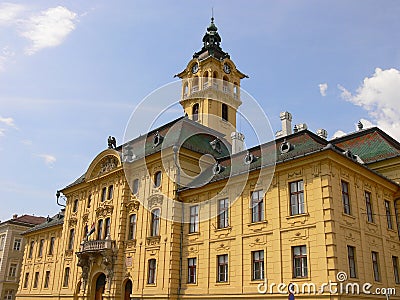 Townhall in Sheged, Hungary Stock Photo