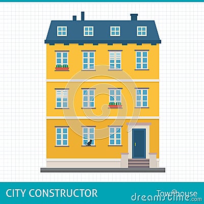 Townhouse Vector Illustration