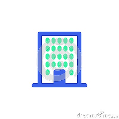 Townhouse icon vector Vector Illustration