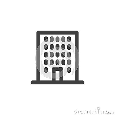 Townhouse line icon Vector Illustration