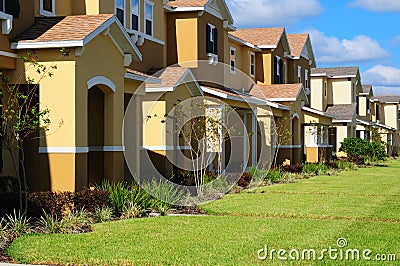 Townhouses Stock Photo