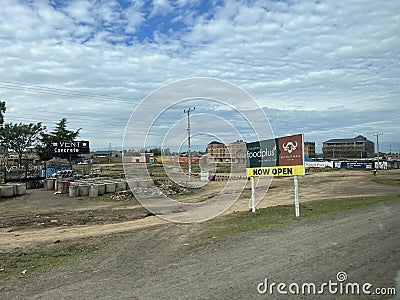 Towns along Nairobi Nakuru Highway in Kenya Editorial Stock Photo