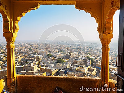 Townscape view from Jaisalmer Fort Stock Photo