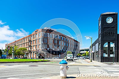 Townsend-Division-8th Turnaround Park in San Francisco Editorial Stock Photo