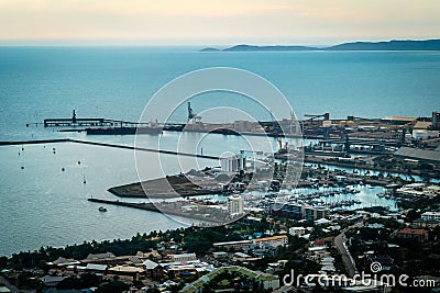 Townsville harbour in the summer, Queensland, Australia Stock Photo