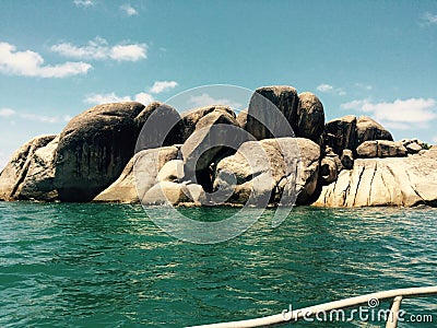 Townsville island boat life Stock Photo