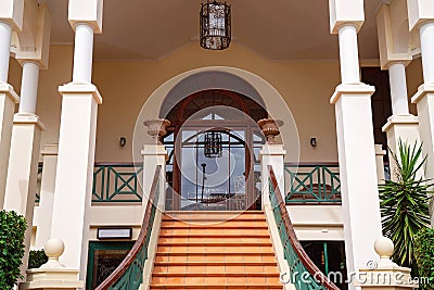 Staircase To An Elegant Restaurant Editorial Stock Photo