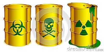 Toxic barrels. Vector Illustration