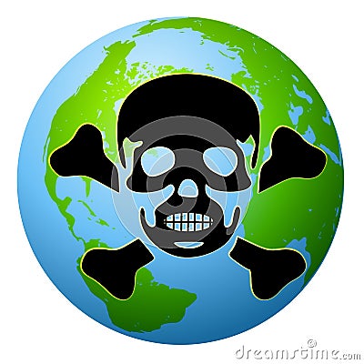 Toxic Earth Syndrome Cartoon Illustration