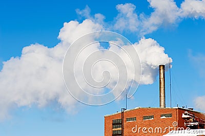 Exhaust smoke and air pollution Stock Photo