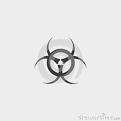 Toxic icon in a flat design in black color. Vector illustration eps10 Vector Illustration