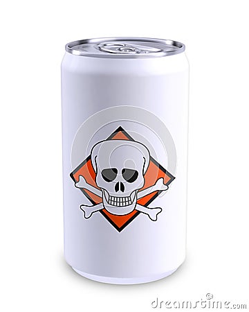 Toxic product can 3D Cartoon Illustration