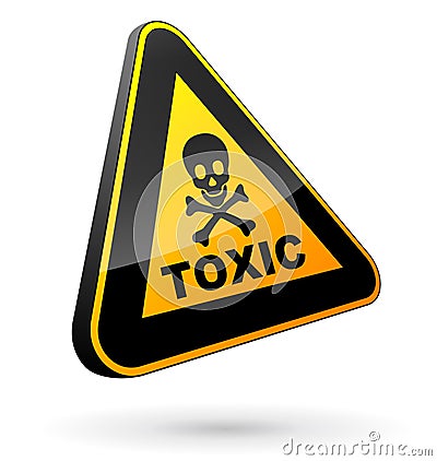 Toxic sign 3d Vector Illustration