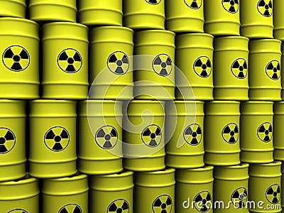Toxic waste barrels Cartoon Illustration
