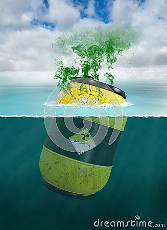 Toxic Waste, Chemical, Water Pollution Stock Photo