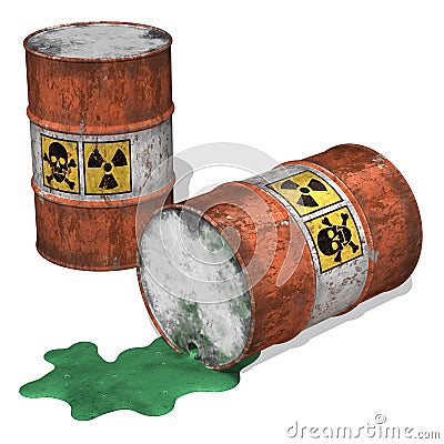 Toxic Waste Spill Cartoon Illustration