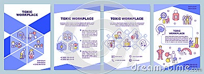 Toxic workplace brochure template Vector Illustration