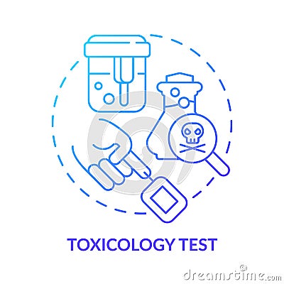 Toxicology test blue gradient concept icon Vector Illustration