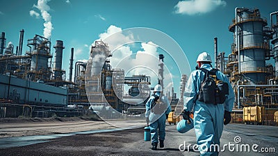 toxins environment chemical plant Cartoon Illustration