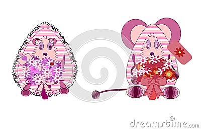 Toy, animal Vector Illustration