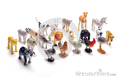 Toy animals Stock Photo