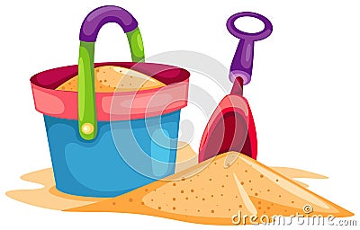 Toy beach Vector Illustration