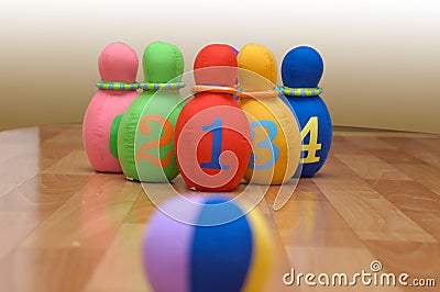 Toy bowling Stock Photo