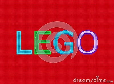 Toy Bricks Lego Text Effect . Stock Photo