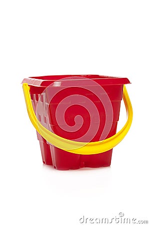 Toy bucket and rakes Stock Photo