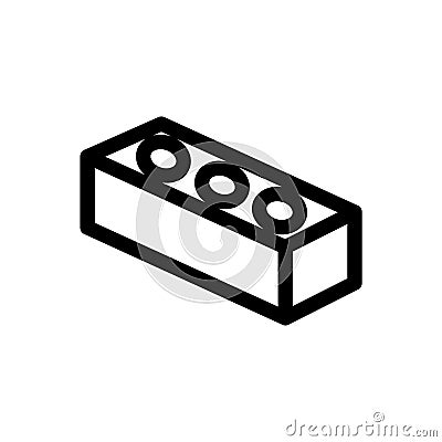 toy building block icon. building block line icon Vector Illustration