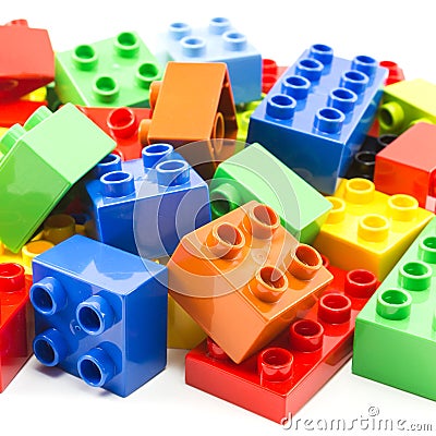 Toy building colorful blocks. Stock Photo