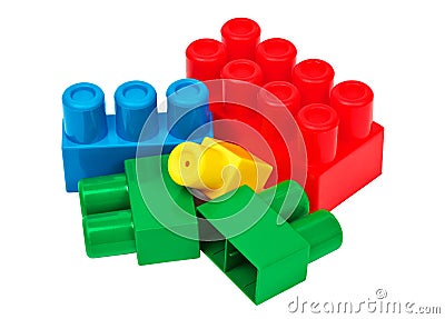 Toy building colorful blocks Stock Photo