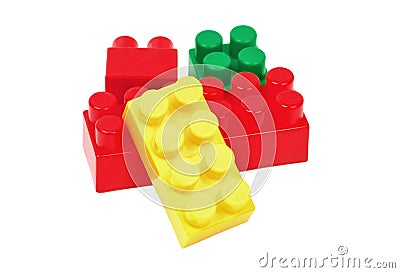 Toy building colorful blocks Stock Photo