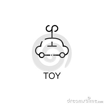 Toy car line icon Vector Illustration