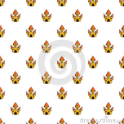 Toy castle pattern, cartoon style Cartoon Illustration