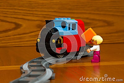 Toy color designer, train Stock Photo