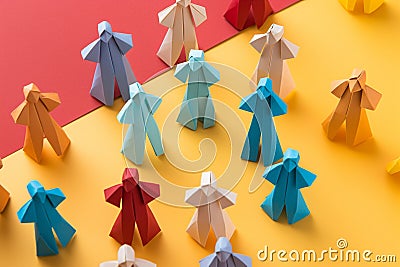 Toy creativity fly paper art concept success wooden strategy business origami background handmade Stock Photo