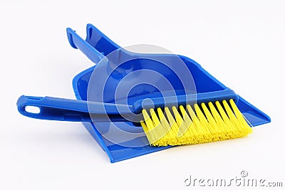 Toy dustpan and broom Stock Photo