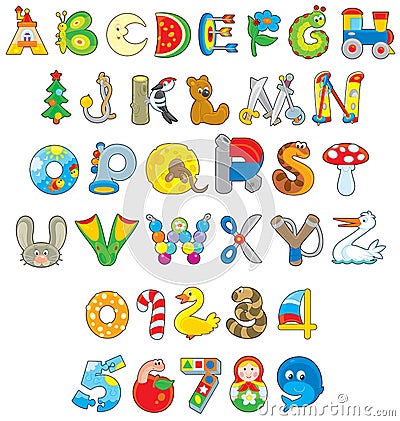 Toy font Vector Illustration