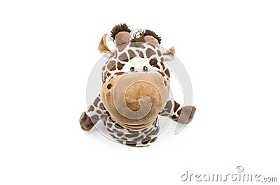 Toy giraffe white background Stock Photo